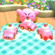 Kirby and friends rejoice over cake.